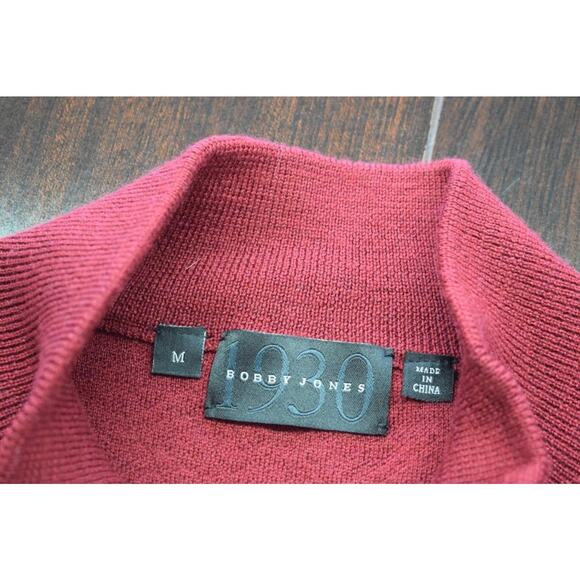 40033 New Bobby Jones 1930 100% Wool Zip Neck Pullover Sweater Medium $245 - Picture 7 of 8